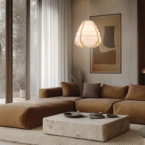 Бяло висящо осветително тяло Nagoja – Candellux Lighting
