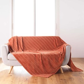 Покривало за легло от микрофланела в тухлен цвят 180x220 cm Arya – douceur d'intérieur