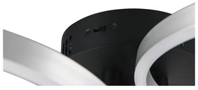 Черно и сребърно LED затъмняващо се осветително тяло за таван Caruso – Trio