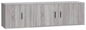 3188428 vidaXL Комплект ТВ шкафове от 2 части, сив сонома, инженерно дърво