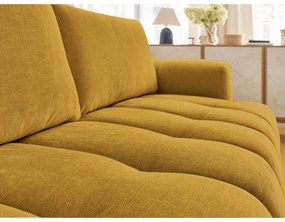 Сгъваем/с място за съхранение диван в цвят горчица 251 cm Fuji – Bobochic Paris