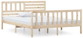 3101123 vidaXL рамка за легло 120x190 см Small Double дърво масив