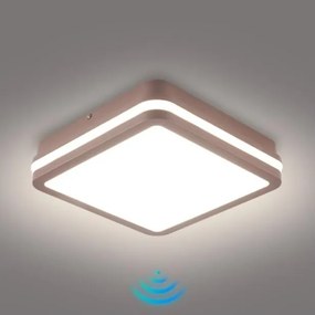 Brilagi-LED Външно осветително тяло с вграден сензор BENE LED/18W/230V 21,5x21,5 см кафяво IP54