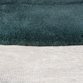 Тюркоазен ръчно изработен вълнен кръгъл килим ø 160 cm Shard Teal – Flair Rugs