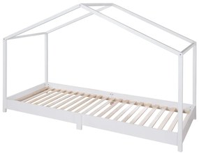 Бяло детско легло тип къща 90x200 cm Montessori – Roba