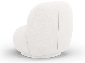 Бяло кресло от плат букле Chuck – Micadoni Home