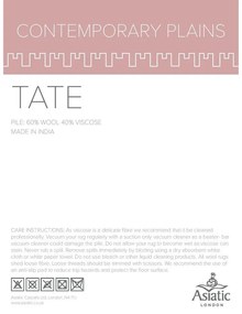 Светлокремав килим , 200 x 290 cm Tate Tonal Textures - Asiatic Carpets