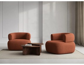 Кресло от плат букле в тухлен цвят Jenny – Micadoni Home