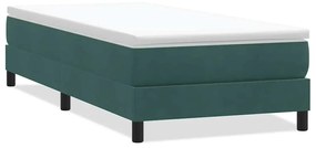 3315804 vidaXL Box Spring Легло без матрак Тъмнозелено 80x210 cm Кадифе