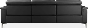 Черен ъглов диван от изкуствена кожа (десен ъгъл) Lund – Støraa