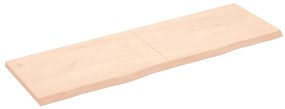 3156322 vidaXL Плот за маса, 160x50x(2-4) см, необработен масивен дъб