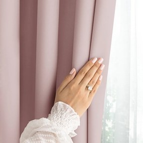 Сиво-розово затъмняващо перде 140x250 cm Carli Tie – Restilo