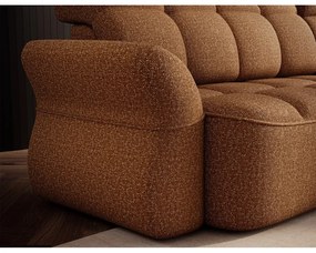 Жълт/кафяв кадифен сгъваем/с място за съхранение ъглов диван (десен ъгъл) Beneth – ELTAP