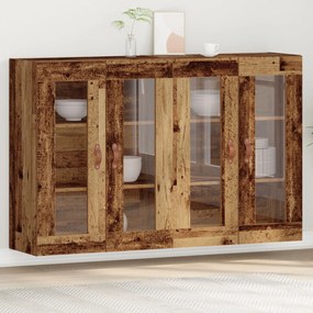 Sonata H Стенни шкафове 2 бр Стара дървесина 69.5x34x90 см Инженерна дървесина