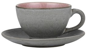 Розово-сива каменоделска чаша за капучино 220 ml Mensa - Bitz