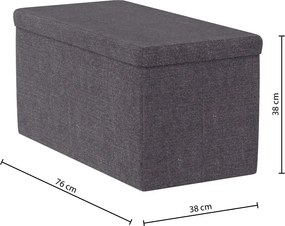 Двоен сгъваем пуф 5five Mix & Modul, 76 cm - Сив