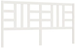 817861 vidaXL Горна табла за легло, бяла, 206x4x100 см, бор масив