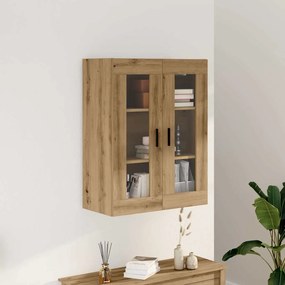 857331 vidaXL Стенни шкафове, дъб артизан, 69,5x34x90 см