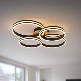 Плафон дърво вкл. LED 3-степенно димиране 4-лампи - Navara