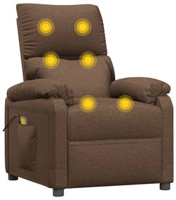 348471 vidaXL Масажен стол, кафяв, текстил