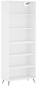 3189541 vidaXL Висок шкаф, бял, 69,5x32,5x180 см, инженерно дърво