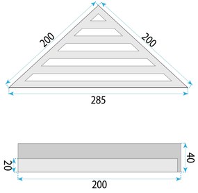 Рафт за баня SF07 black matt