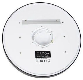 Огледало за баня черно 50 см с LED 3-степенно димиране с докосване кръгло - Miral