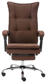 20374 vidaXL Масажен офис стол, кафяв, текстил