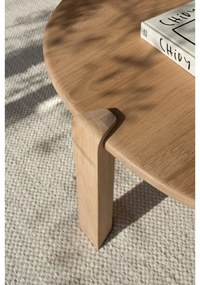 Масичка за кафе от масивен дъб в естествен цвят 80x150 cm Kulin – Gazzda