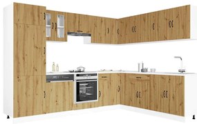 3314990 vidaXL Комплект кухненски шкафове от 14 части Lucca, инженерно дърво