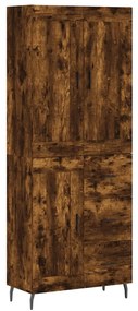 3200022 vidaXL Висок шкаф, опушен дъб, 69,5x34x180 см, инженерно дърво