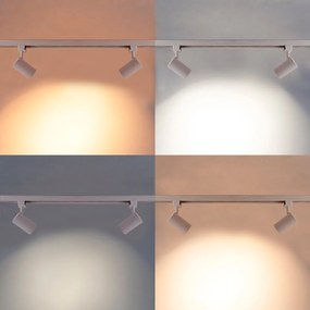 Интелигентна модерна релсова осветителна система бяла 1-фазна вкл. 3 Wifi GU10 - Gissi