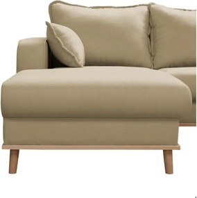 Бежов ъглов диван (ляв ъгъл) Beata - Ropez