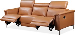 Кафяв диван от изкуствена кожа 222 cm Lund – Støraa