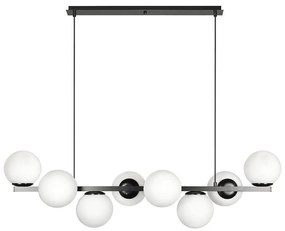 Полилей ФИОРЕ, черен/бял, 8xE27