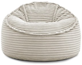 Бежов пуф от рипсено кадифе Socrate – Bobochic Paris