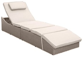 Бял/бежов градински шезлонг от ратан Akland - Bonami Selection