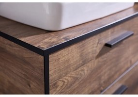 Кафяв работен плот в дъбов декор 73x45 cm Set 374 - Pelipal