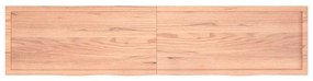 3156403 vidaXL Плот за маса светлокафяв 220x50x(2-4) см обработен масивен дъб