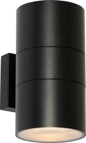 Модерна външна стенна лампа черна 2-лампи AR111 IP44 - Duo