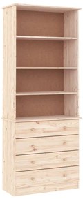 353953 vidaXL Библиотека с чекмеджета ALTA, 77x35x186,5 см, бор масив