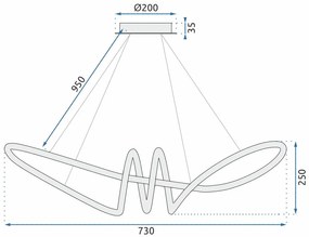 Лампа LED APP824-CP Gold