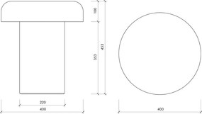 Стоманена кръгла странична масичка ø 40 cm Miko – noo.ma