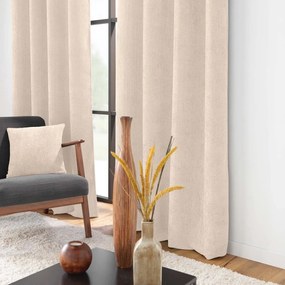 Бежово перде от шенил 140x260 cm Leo – douceur d'intérieur
