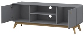 Сива маса за телевизор 140x53 cm Caitlin – Støraa