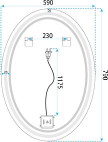 Огледало LED Marco 60x80  cm