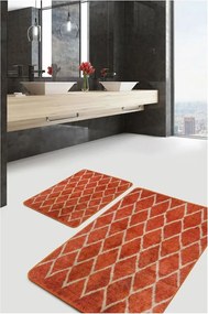 Теракотени кадифени килими за баня в комплект от 2 бр. 60x100 cm – Mila Home