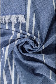 Синьо памучно одеяло 150x200 cm Solene – Tiseco Home Studio