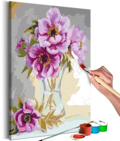 Направете своя собствена картина върху платно - Цветя във ваза 40x60