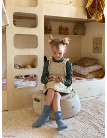 Кремав детски пуф Tic-Tac-Toe – Lorena Canals